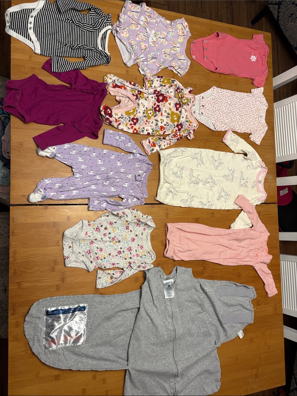 Newborn Baby Girl Bundle with Halo Sleep Sac